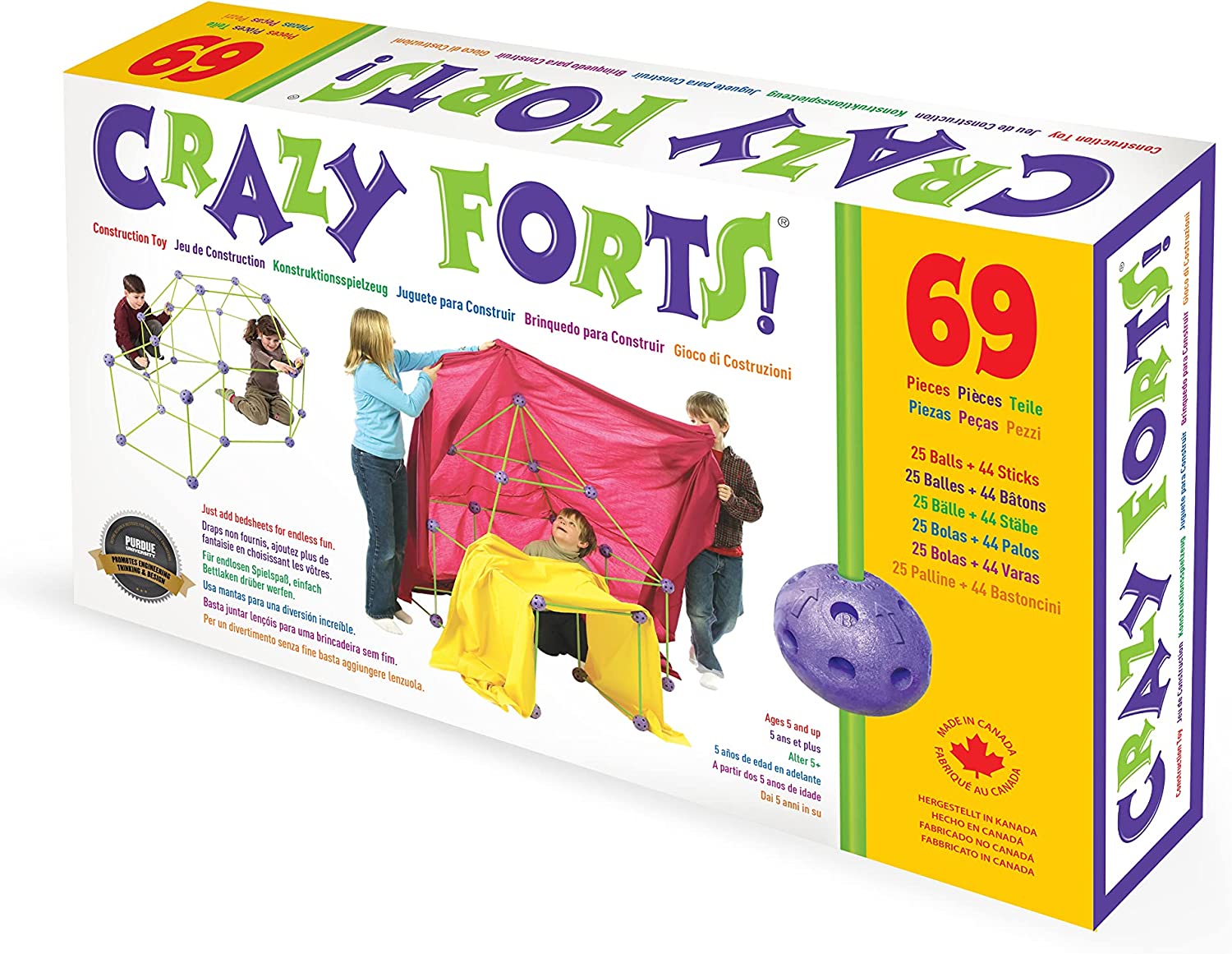 Toys  Fort Building Toys Kit Kids Tent Indoor 18 Pcs Construction