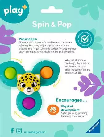 Spin & Pop: Leopard Baby and Toddler Travel Toy