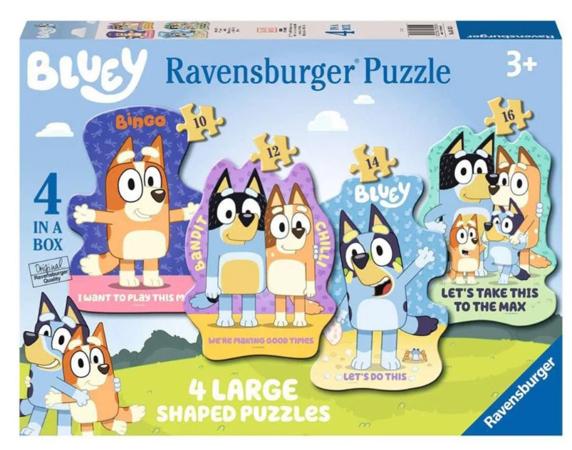 Bluey 4 large shaped puzzle