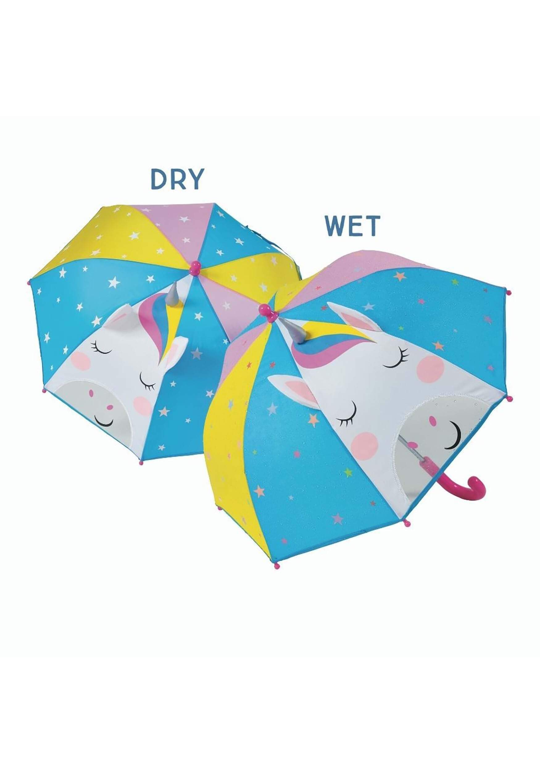 Colour Changing 3D Umbrella - Rainbow Unicorn