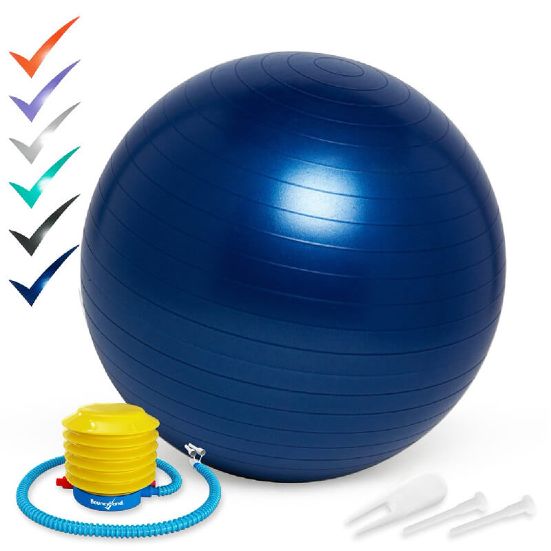 45cm Balance Ball No-Roll Weighted Seat-Blue