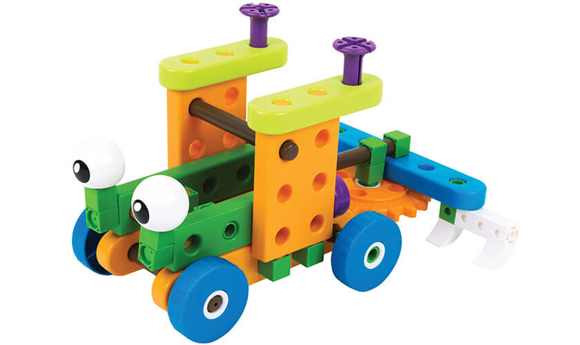 Kids First Automobile, Thames & Kosmos Engineering kit with Story Book, 70 Pieces, 10 Different Models to Build, Ages 3+