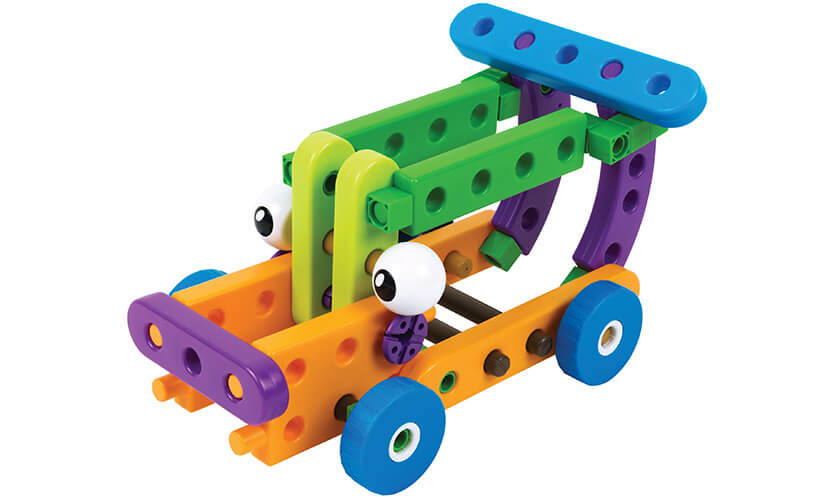 Kids First Automobile, Thames & Kosmos Engineering kit with Story Book, 70 Pieces, 10 Different Models to Build, Ages 3+