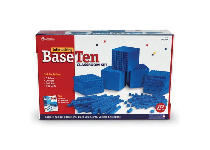 Interlocking Plastic Base Ten Class Set