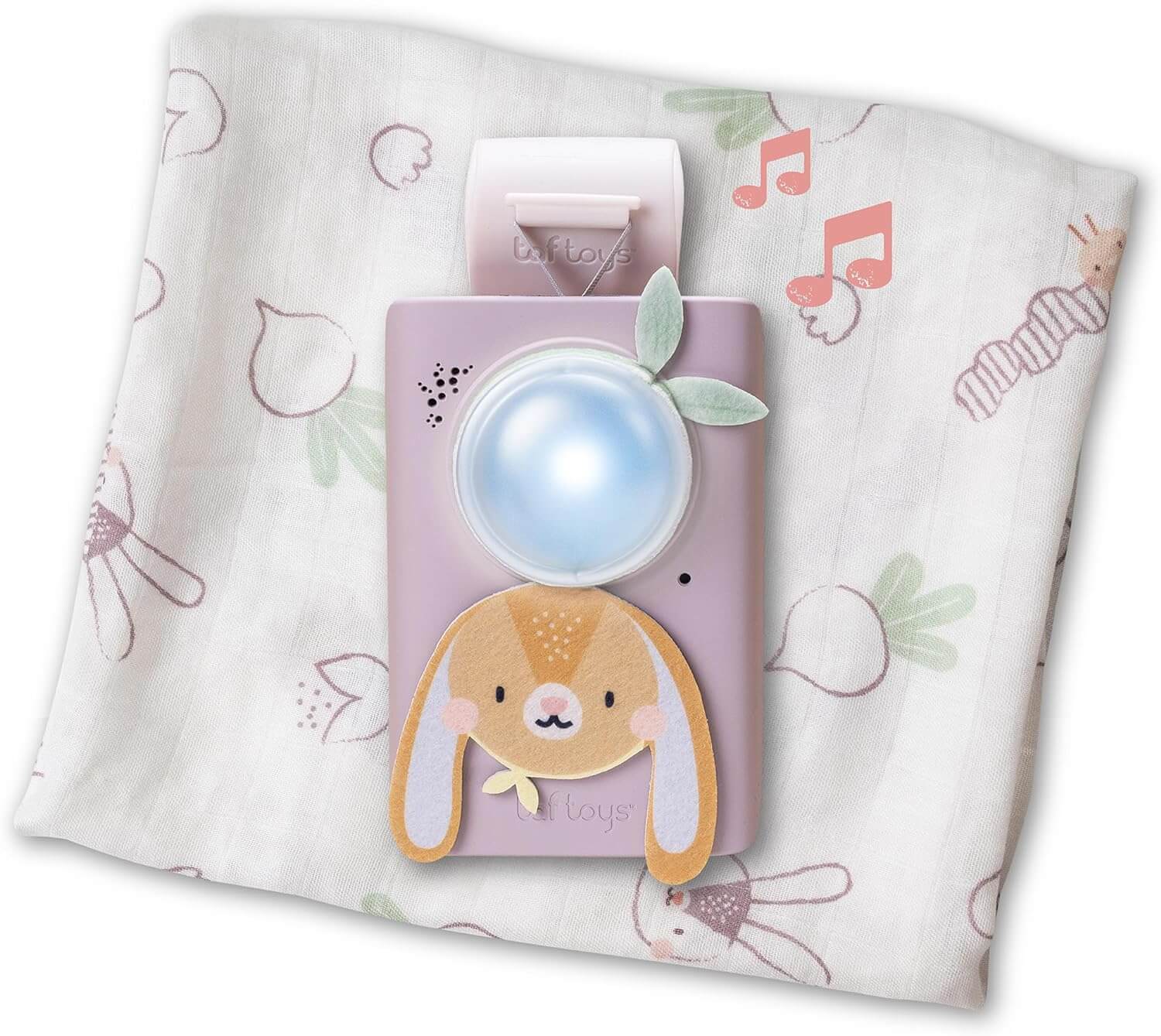 Baby Soothing Sound Machine with Cry Activated Sensor Bunny Soother and Swaddle Set