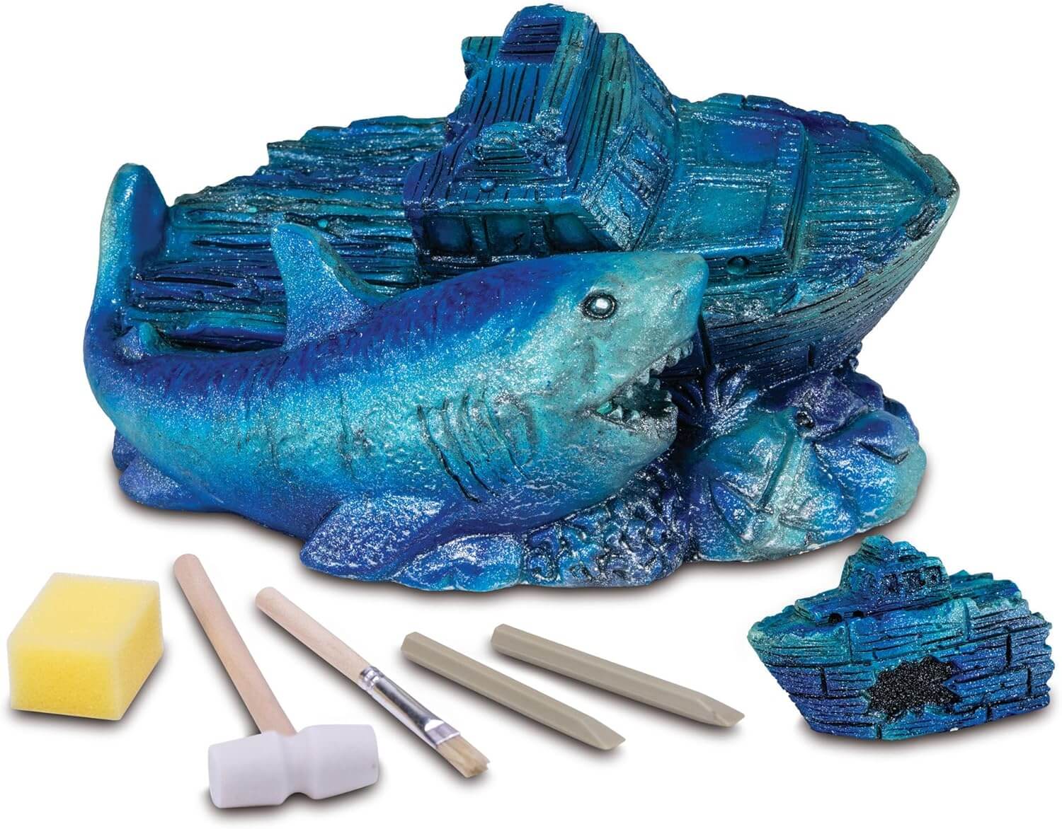 Dig It Up! Shipwreck Discovery Dig Kit - Jewelry Making Kit for Kids Ages 4 and Up – Includes 2 Digging Toys to Uncover 13 Shipwreck Treasures, 13 Cords & 50 Beads to Make Necklaces