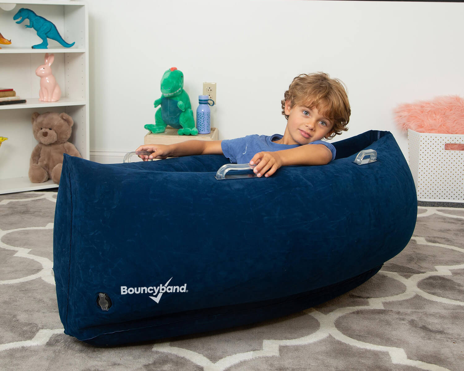 Hugging Inflatable Peapod Sensory Hug Canoe 1.2mtr/Blue By Bouncyband