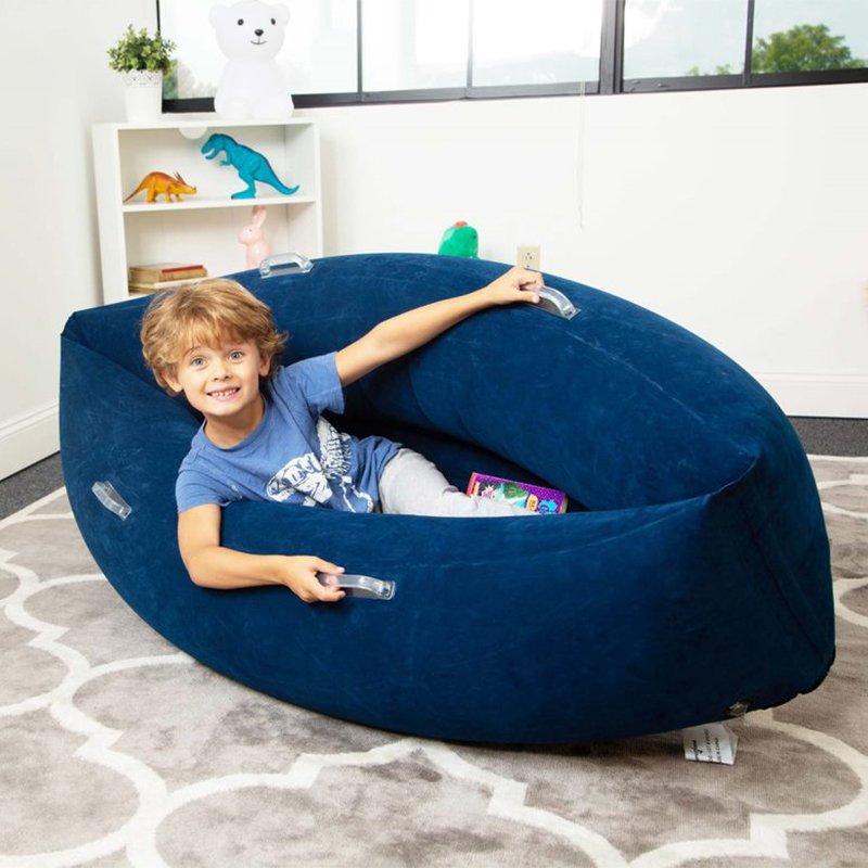 Hugging Inflatable Peapod Sensory Hug Canoe 1.2mtr/Blue By Bouncyband