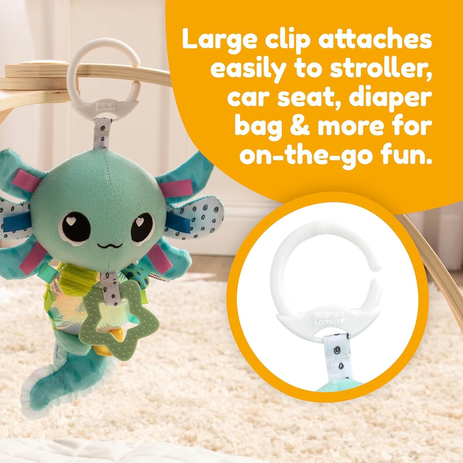 Lamaze Alise Axolotl Clip & Go