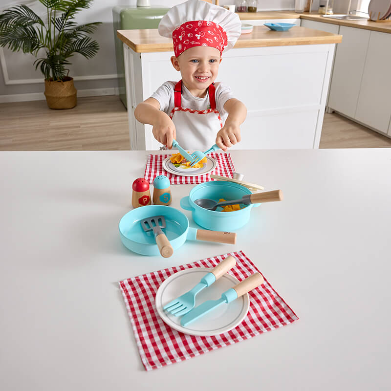 Hape Little Chef Cooking Serve Play Set