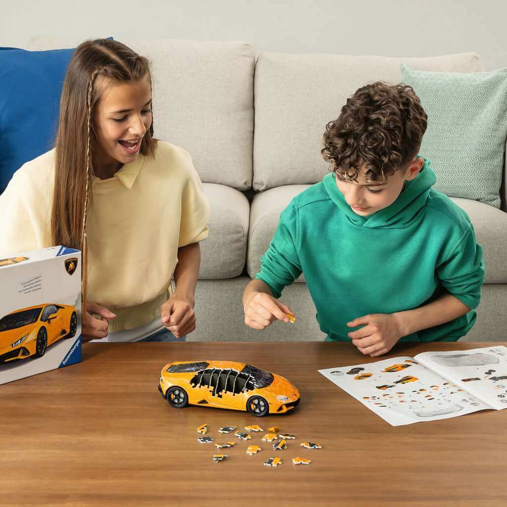 Ravensburger Orange Lamborghini Huracan | 3D Puzzle | 108 Pieces