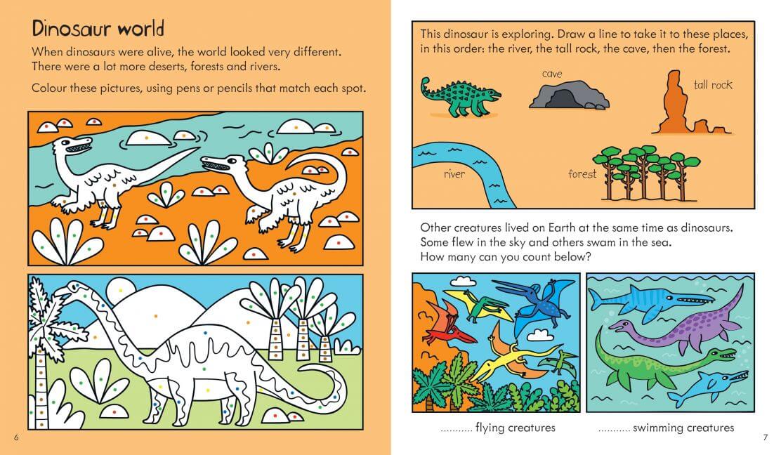 Little Children's Dinosaur Activity Book