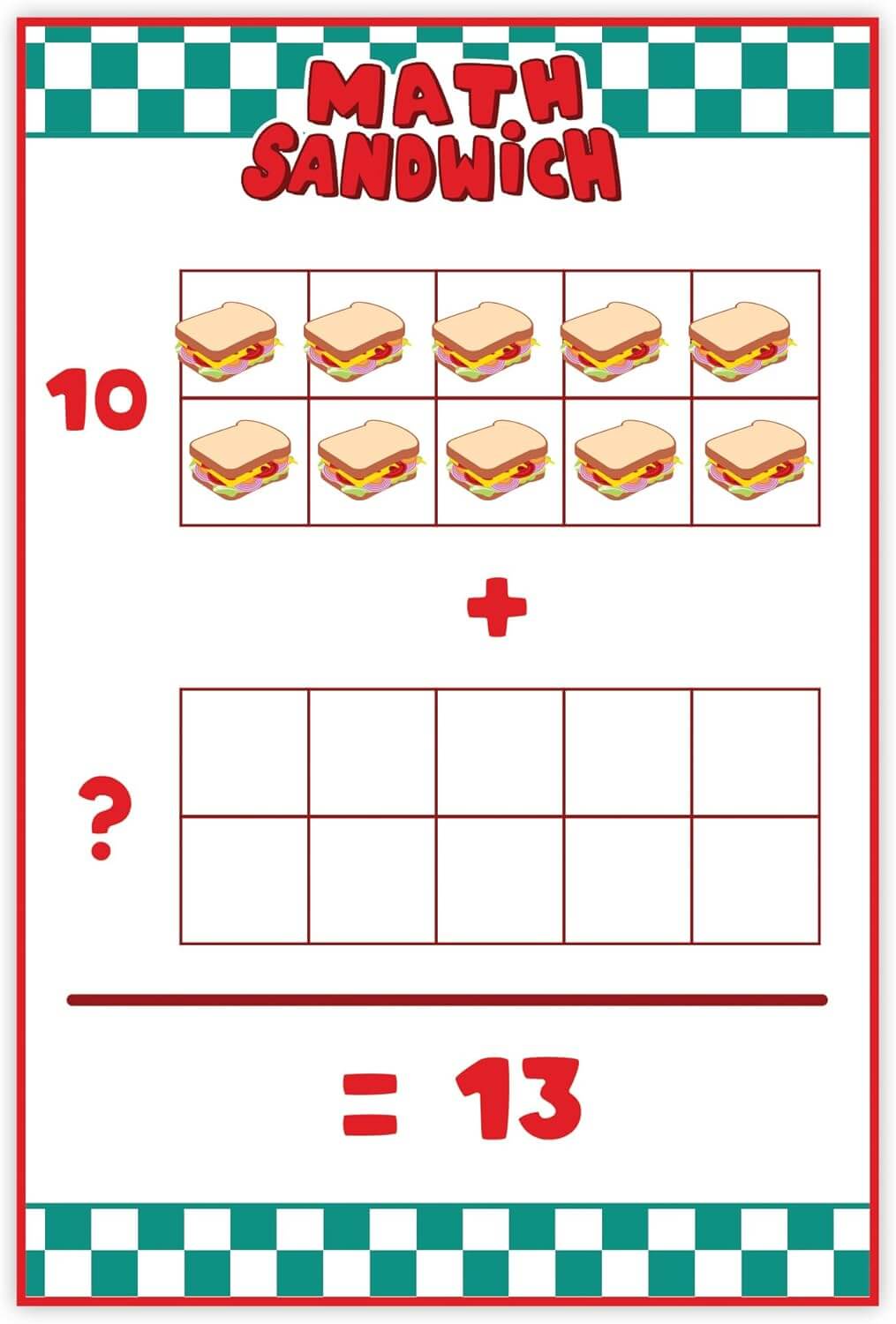 Math Sandwich: Preschool Math Game