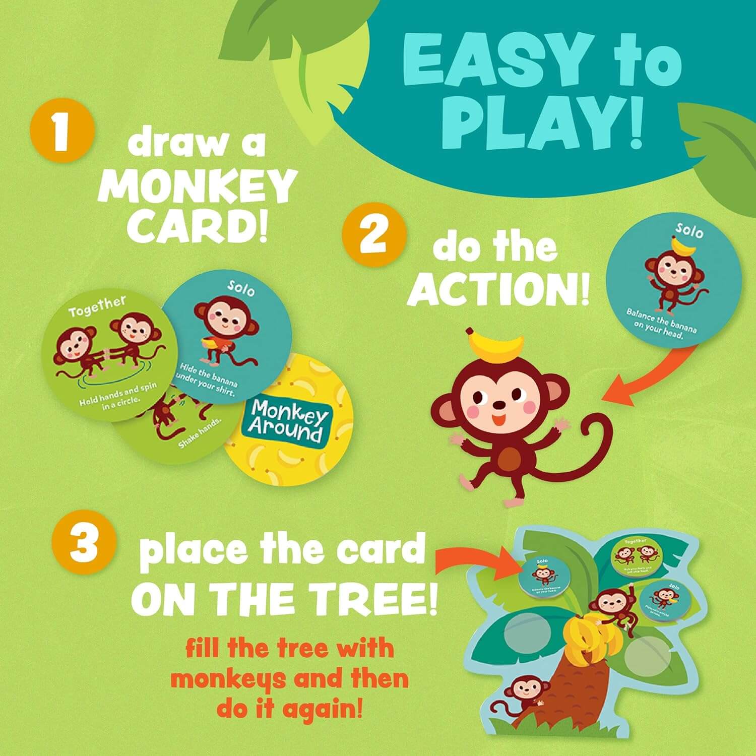 BACK IN STOCK 26 NOV Monkey Around First Game for Toddlers Interactive Play with Parent Ages 2+