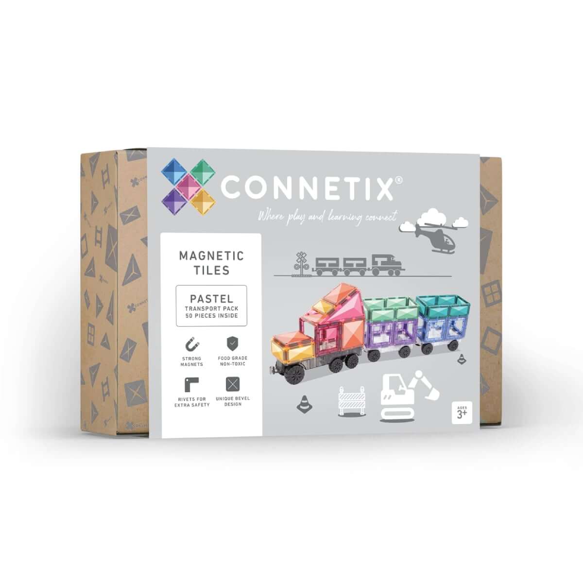 Connetix Pastel Transport Pack 50 pc