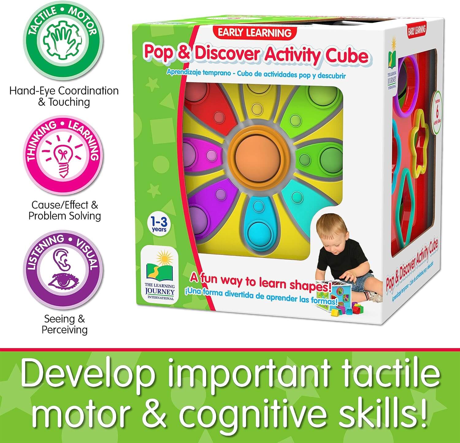 The Learning Journey Pop & Discover Activity Cube