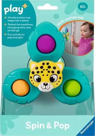 Spin & Pop: Leopard Baby and Toddler Travel Toy