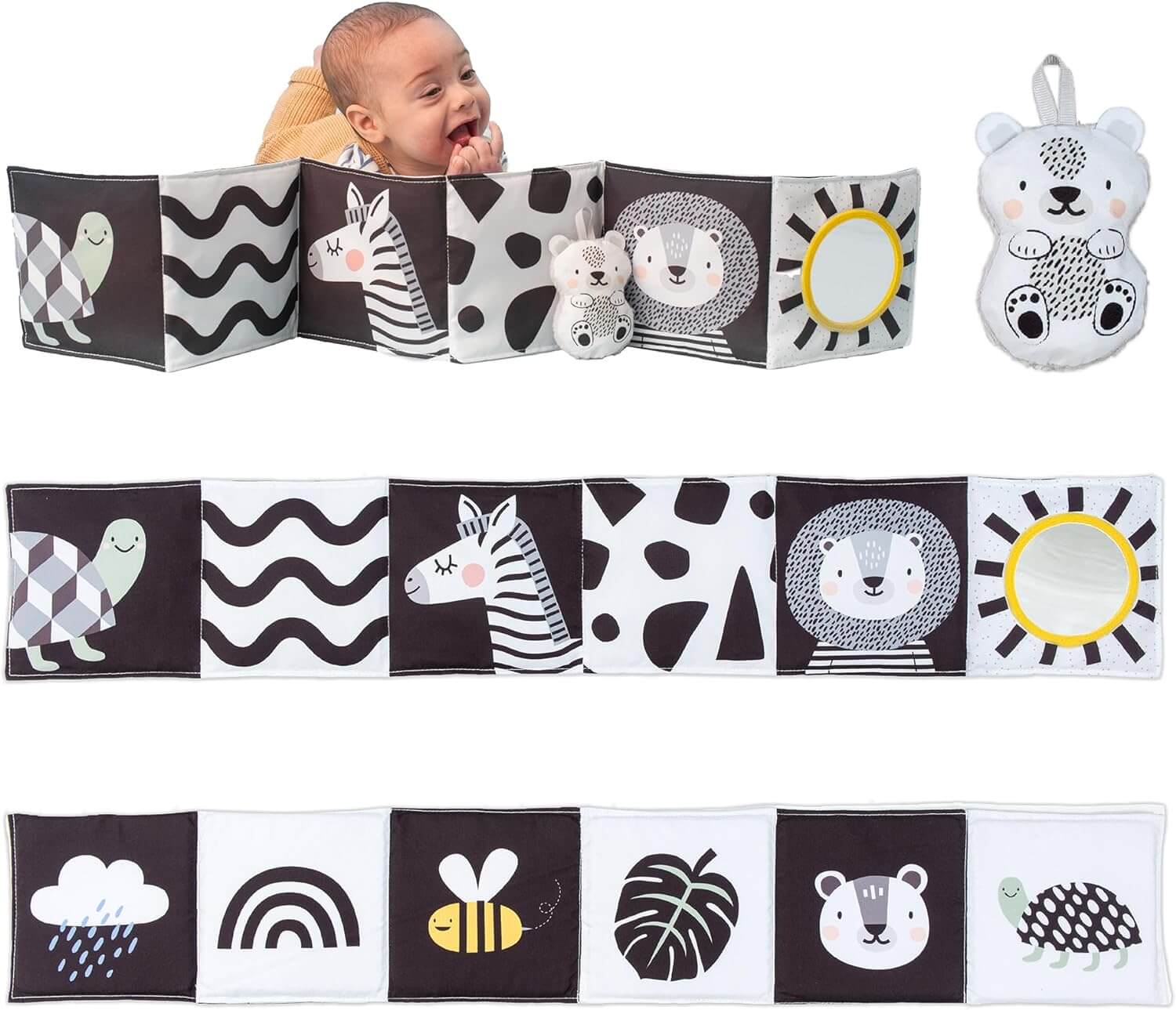 Savannah Black and White Baby Pram Book