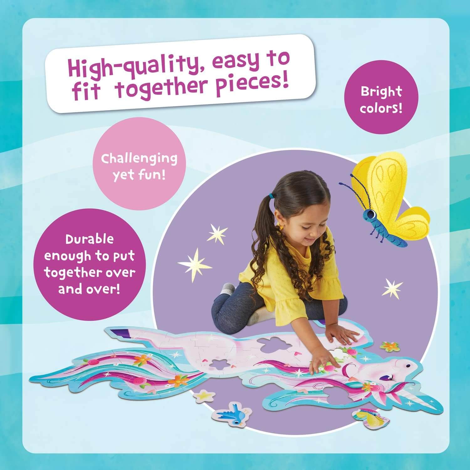 Shimmery Unicorn Giant Floor Jigsaw Puzzle