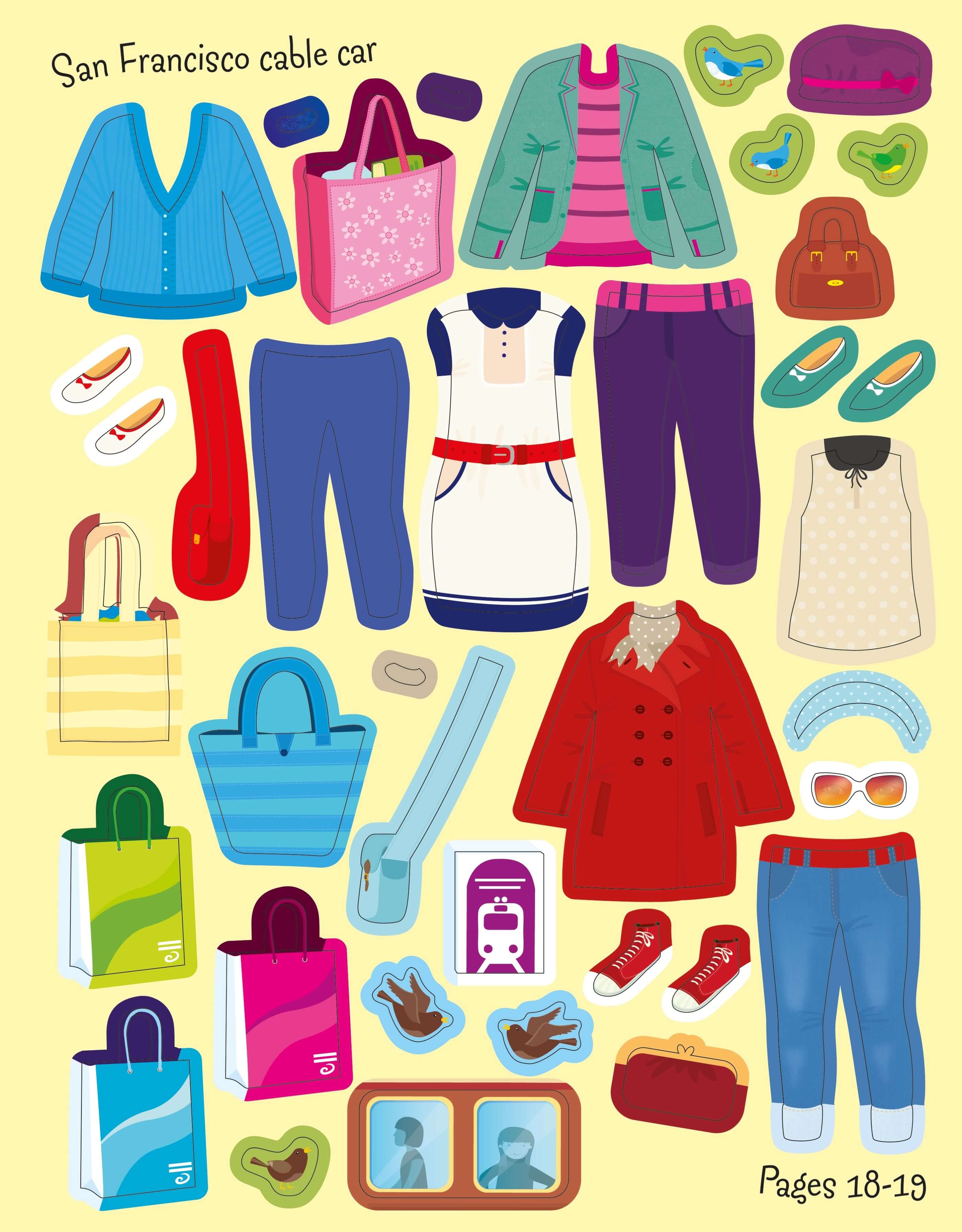 Sticker Book Dolly Dressing Travel