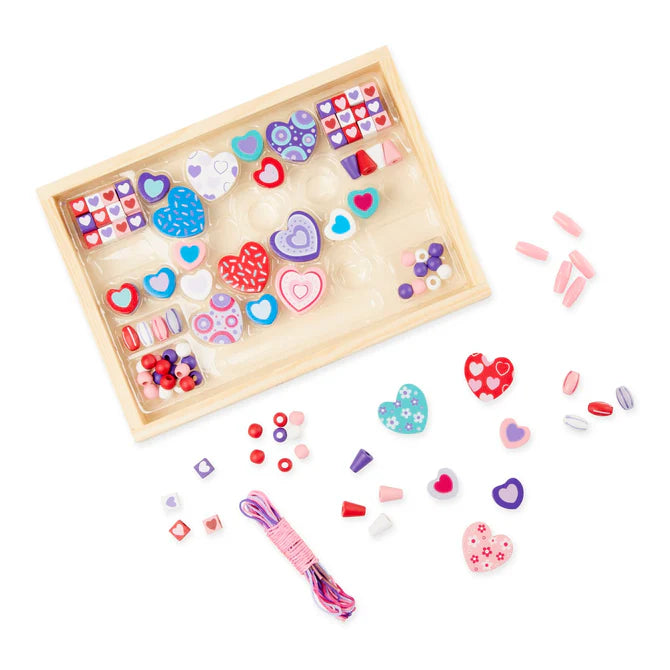 Created by Me! Heart Beads Wooden Bead Kit Melissa & Doug