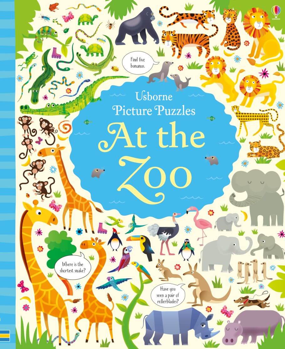 Usborne Book and Jigsaw At the Zoo