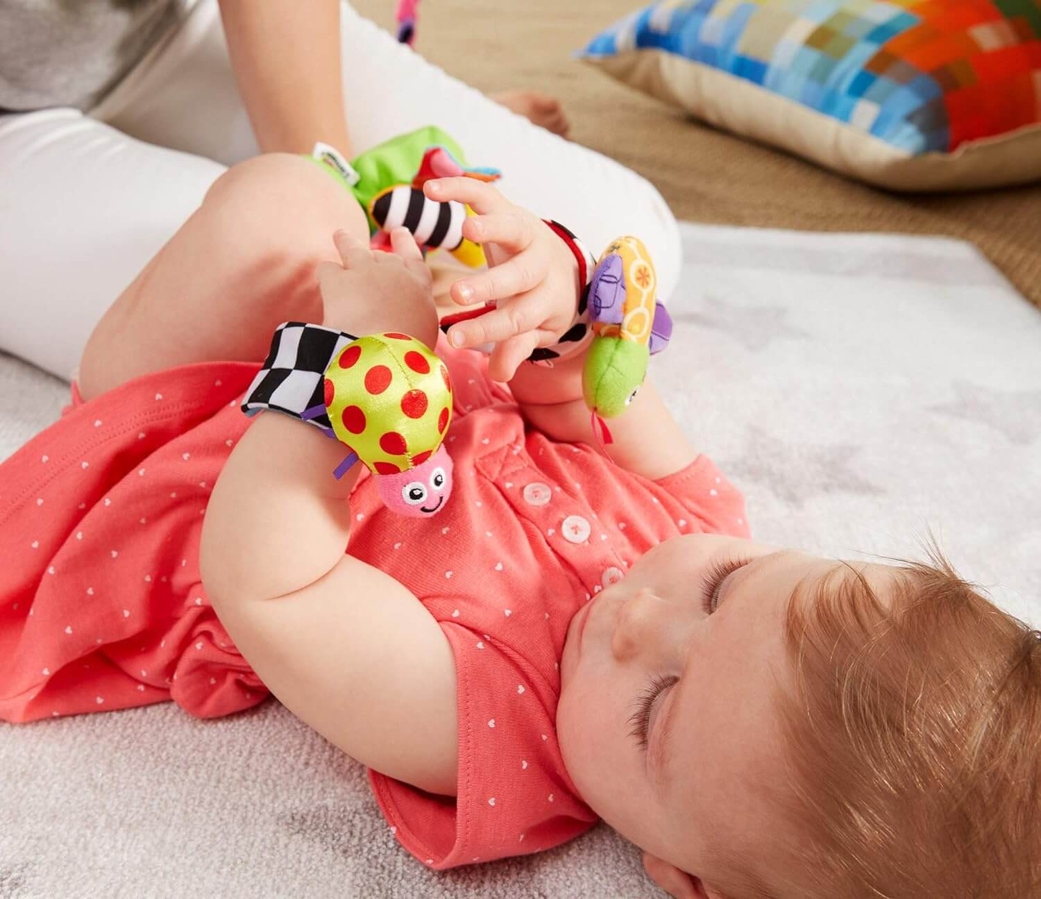 Lamaze Baby Foot and Wrist Rattle Set