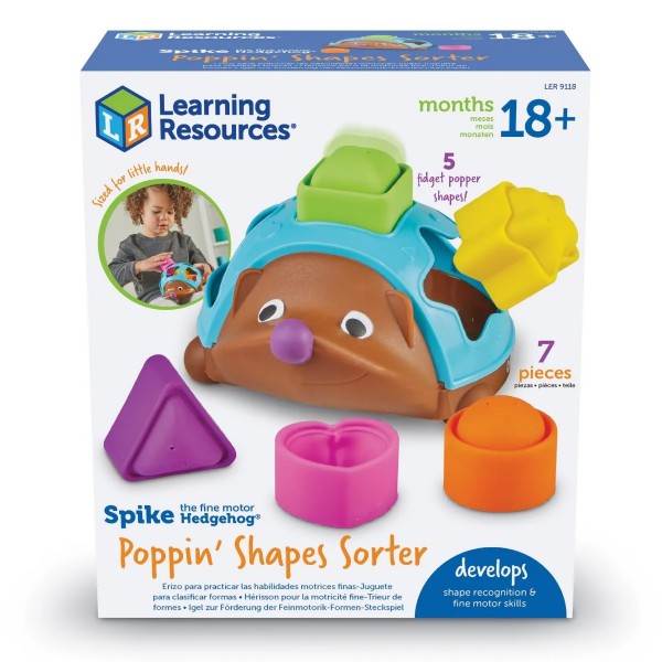 Spike The Fine Motor Hedgehog® Poppin’ Shapes Sorter