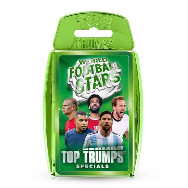 World Football Stars 2024 Green Top Trumps Card Game