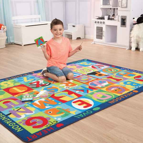 Melissa & Doug Jumbo ABC 123 Rug, Multi Colour