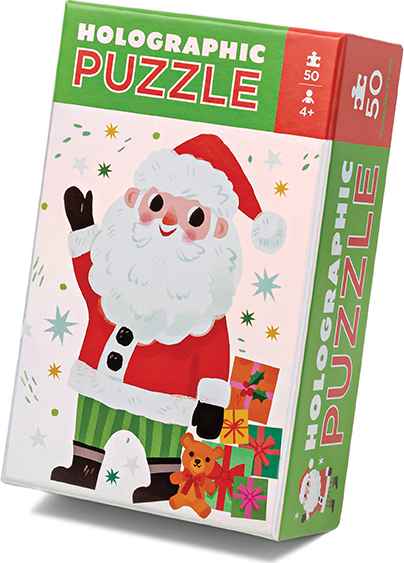 Crocodile Creek Santa Holographic Puzzle