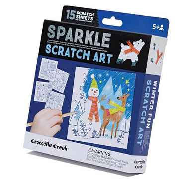 Crocodile Creek Sparkle Scratch Art Winter Fun