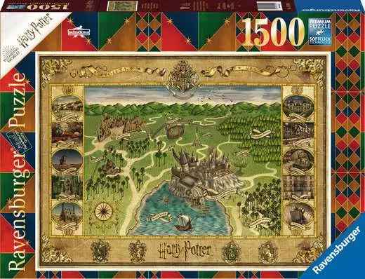 Jigsaw Puzzle Harry Potter Hogwarts Map - 1500 Pieces Puzzle