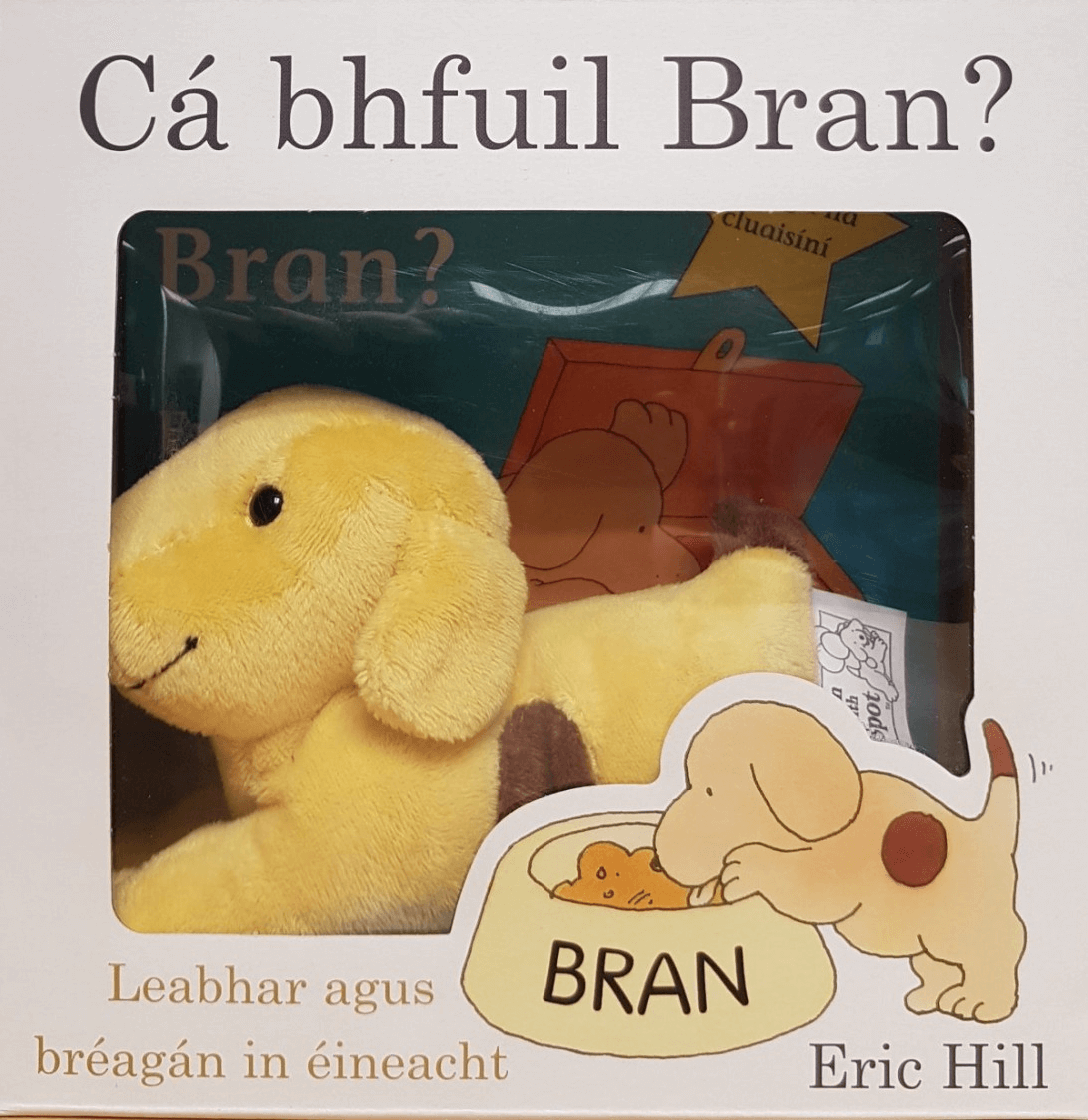 Cá bhfuil Bran? (Bosca leabhar agus bréagán / Box with book and toy)