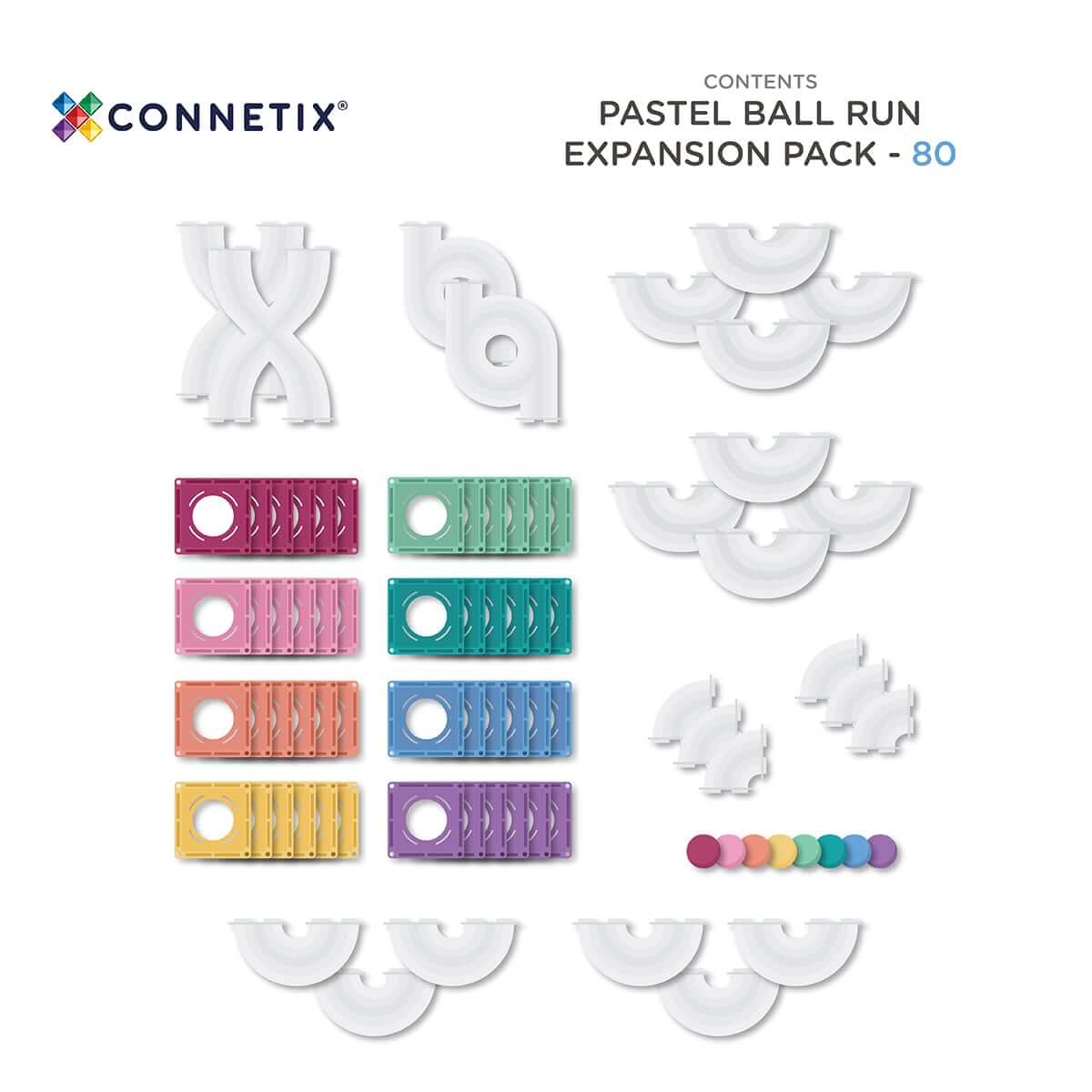 Connetix 80 pc Pastel Run Expansion Pack