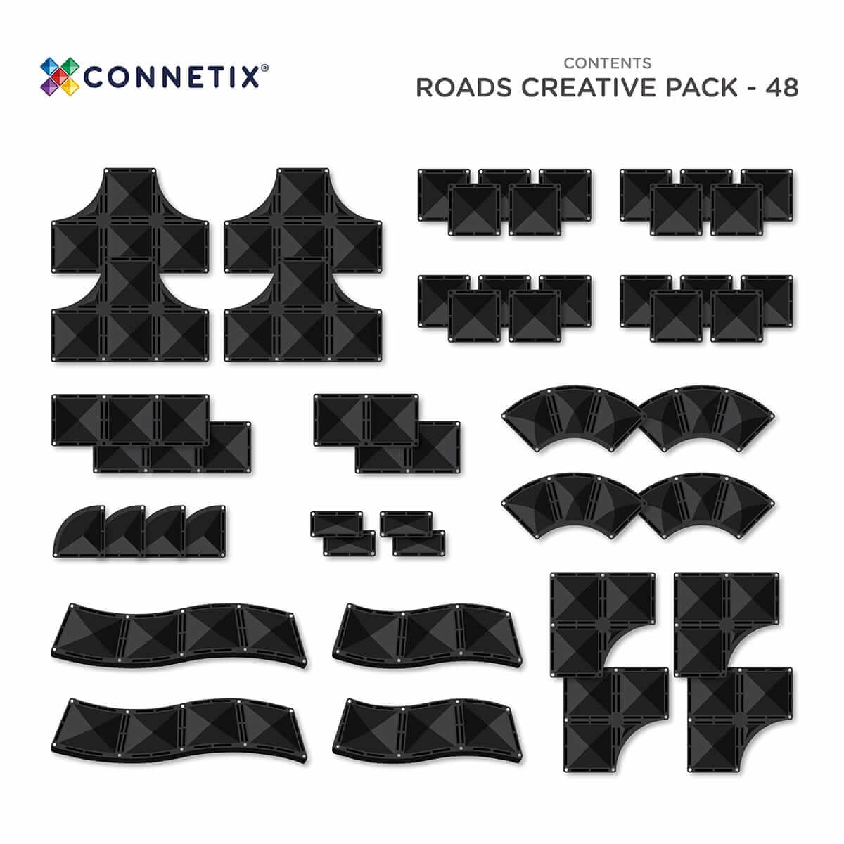 Connetix Creative Roads Pack 48 pc