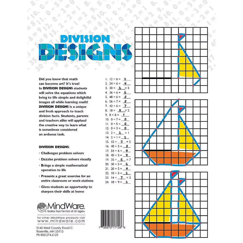 Division Designs (Math Mosaics)