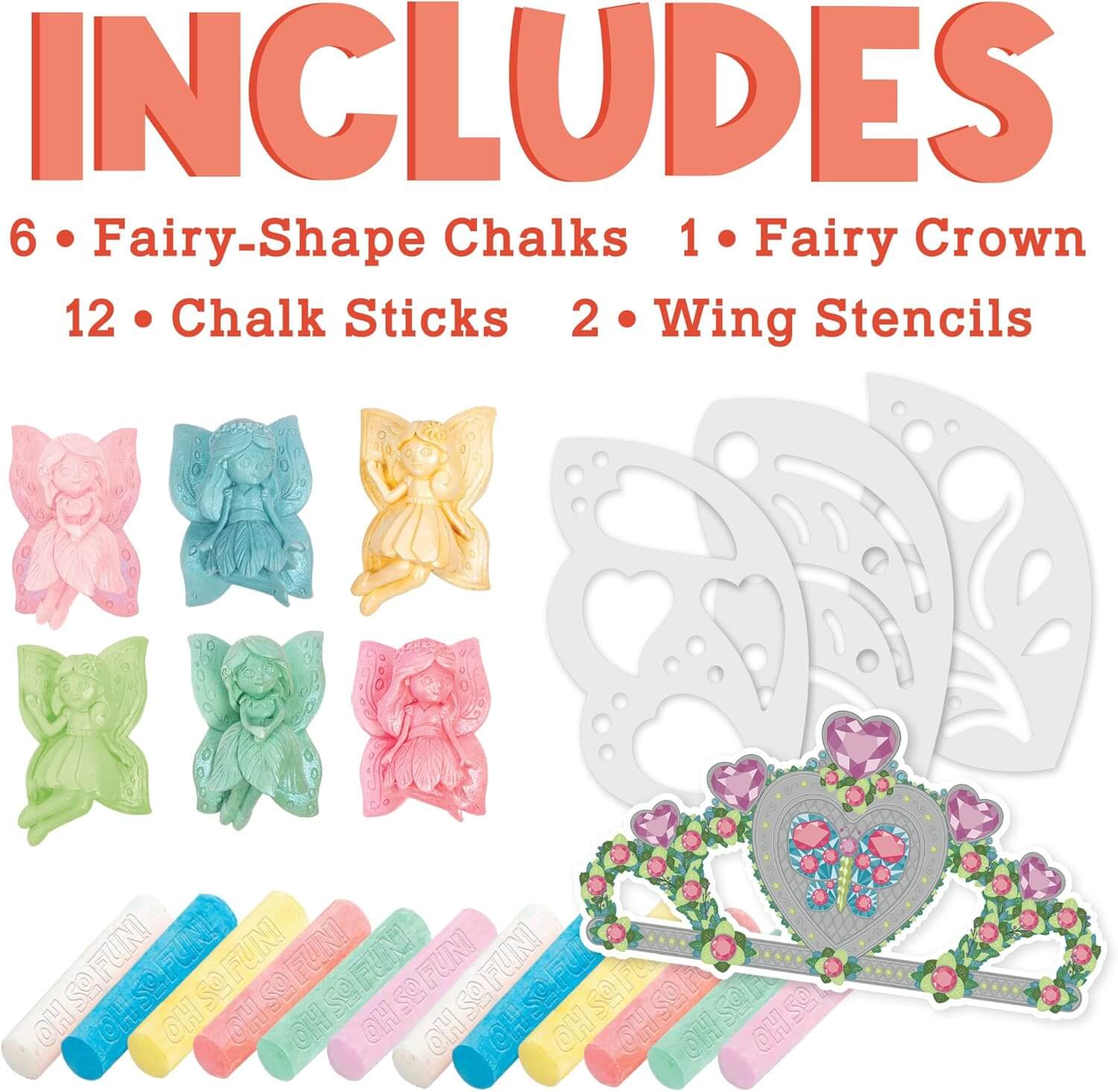 Oh So Fun! Fairy Sidewalk Chalk Set