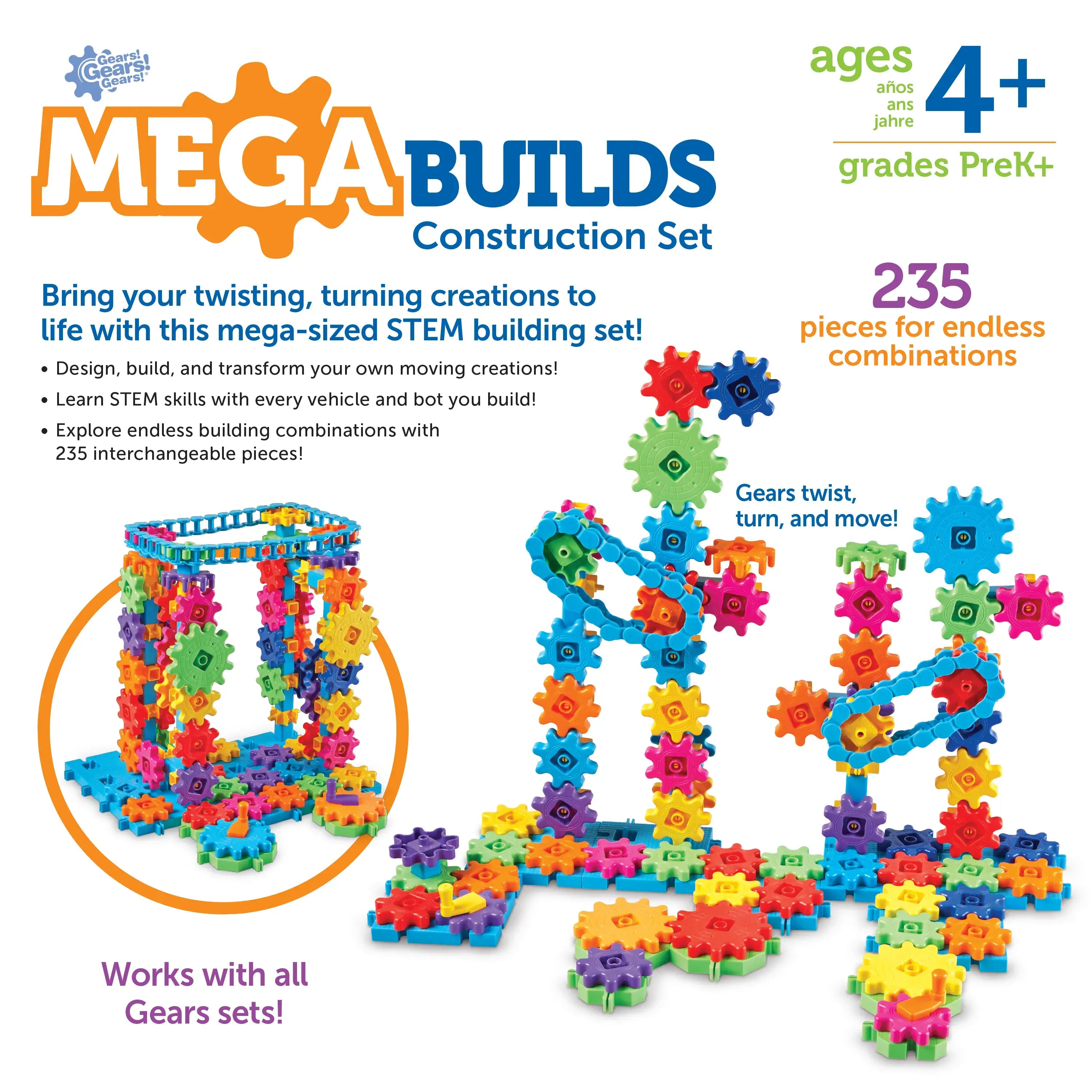 Gears! Gears! Gears!® MEGA Builds Construction Set - Learning Resources