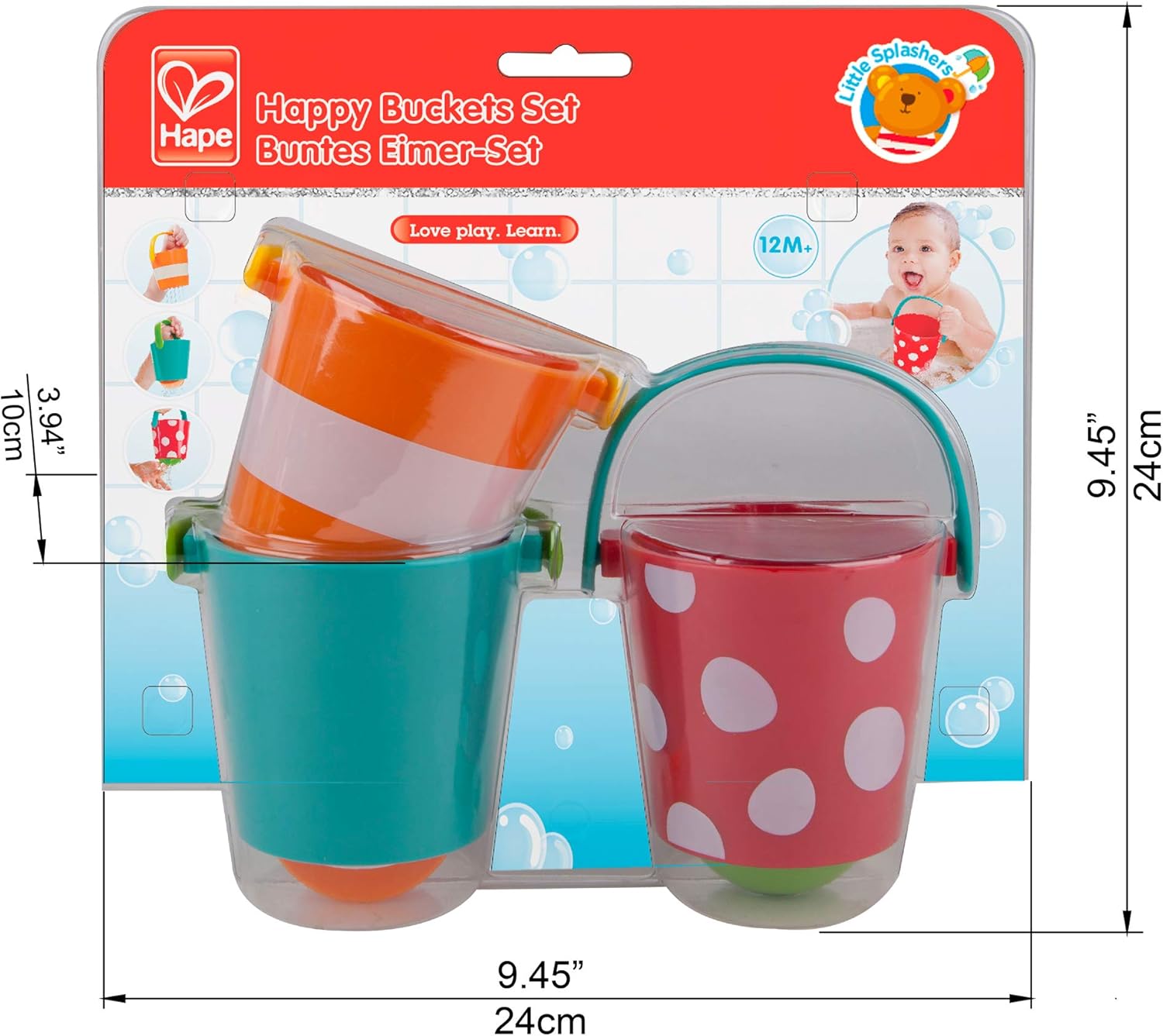 Hape Happy Bath Buckets Set