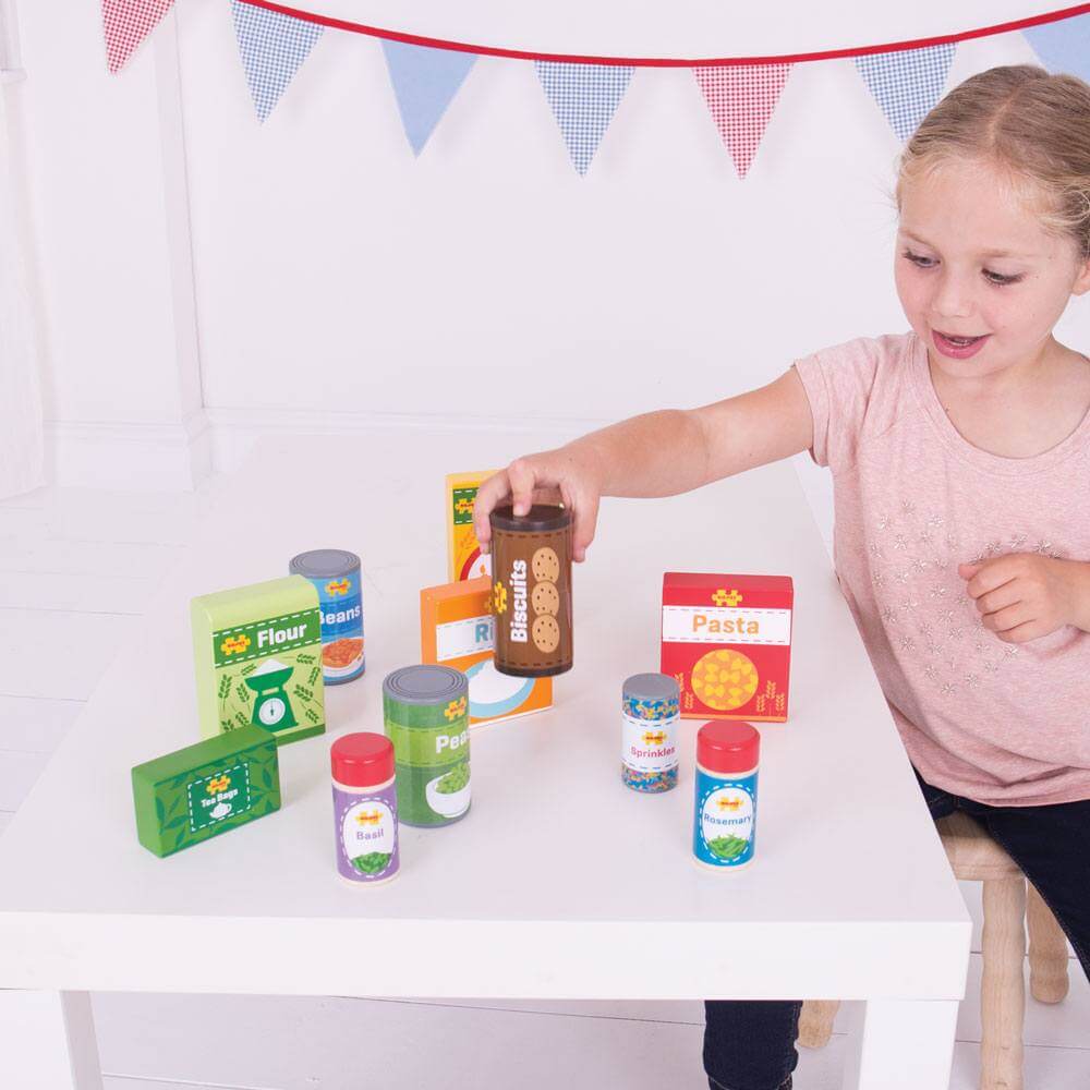 Cupboard Groceries Wooden Play Food