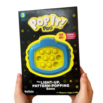  Pop It! Pro - The Original Light Up, Pattern Popping, Pop It!  Game from Buffalo Games,Blue and Yellow : Toys & Games
