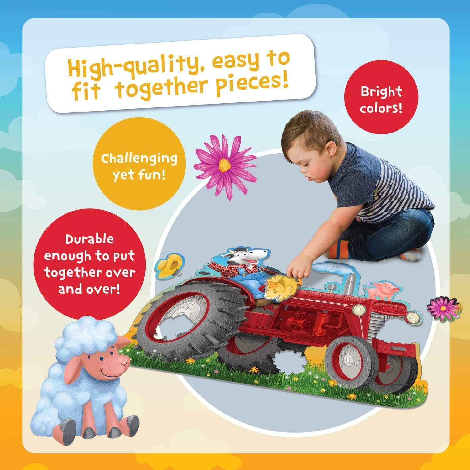 Shiny Tractor Giant Floor Puzzle