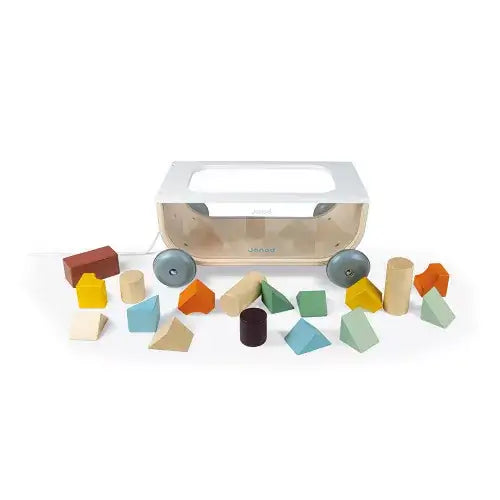 Janod Sweet Cocoon Cart With Blocks