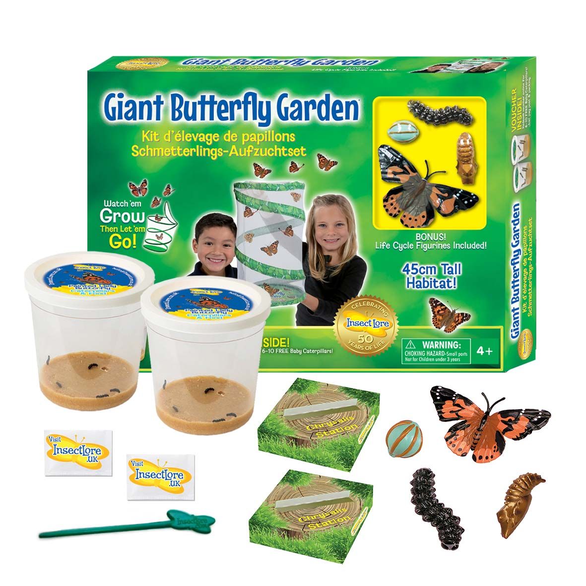 Giant Butterfly Garden (6-10 Caterpillars & Figurines) Caterpillars sent seperatley for €10.95