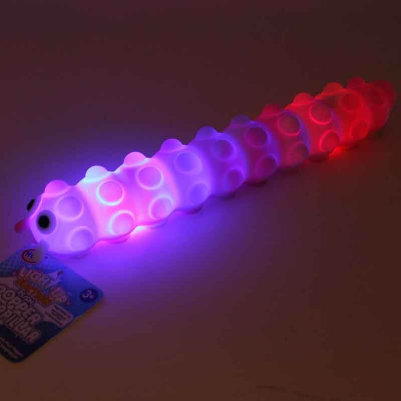 Push Pop Suction Caterpillar with Light