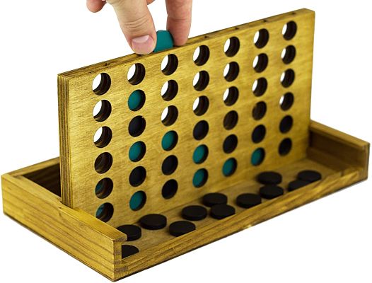 Four In A Row - Handcrafted Wooden Game