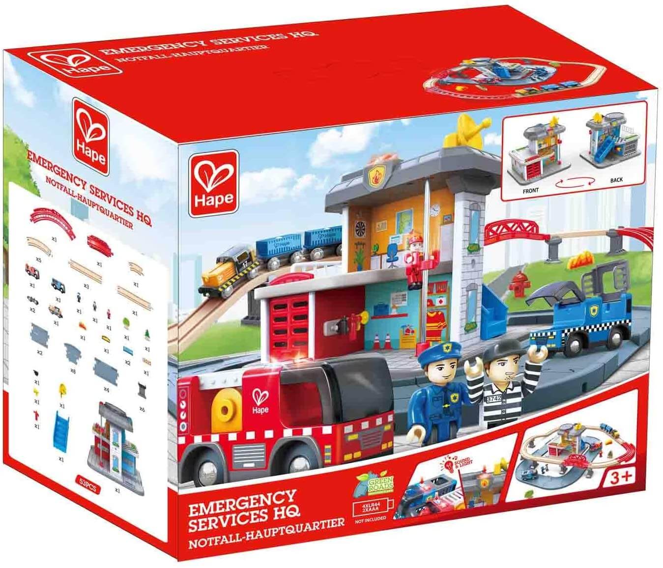 EMERGENCY SERVICES HQ Train Set Hape