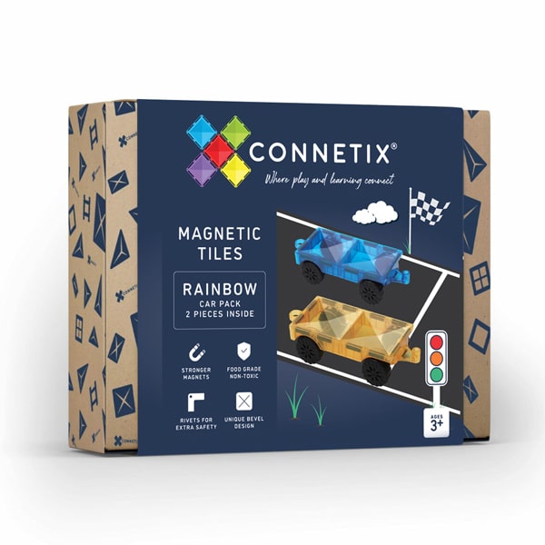 Connetix Magnetic Tiles 2 Piece Car Pack