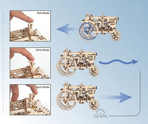 UGears Tractor - 3D Wooden Puzzle